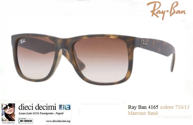 Occhiali da sole Ray ban rb 4165 justin iniettato gommato - Ottica Dieci  decimi - Napoli