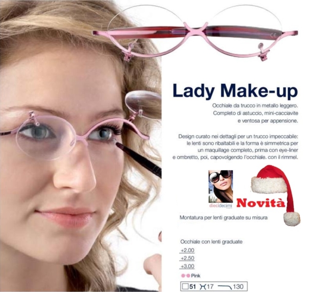 Idea regalo natale 2013 occhiali per il trucco lady make up - Ottica Dieci  decimi - Napoli